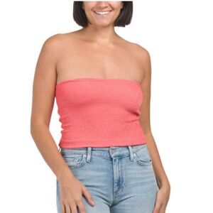 Strapless knit top. Fabric Provides stretch. Size Small.